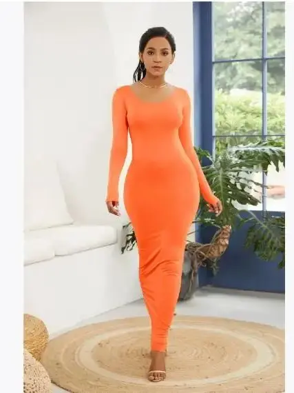 orange red dress