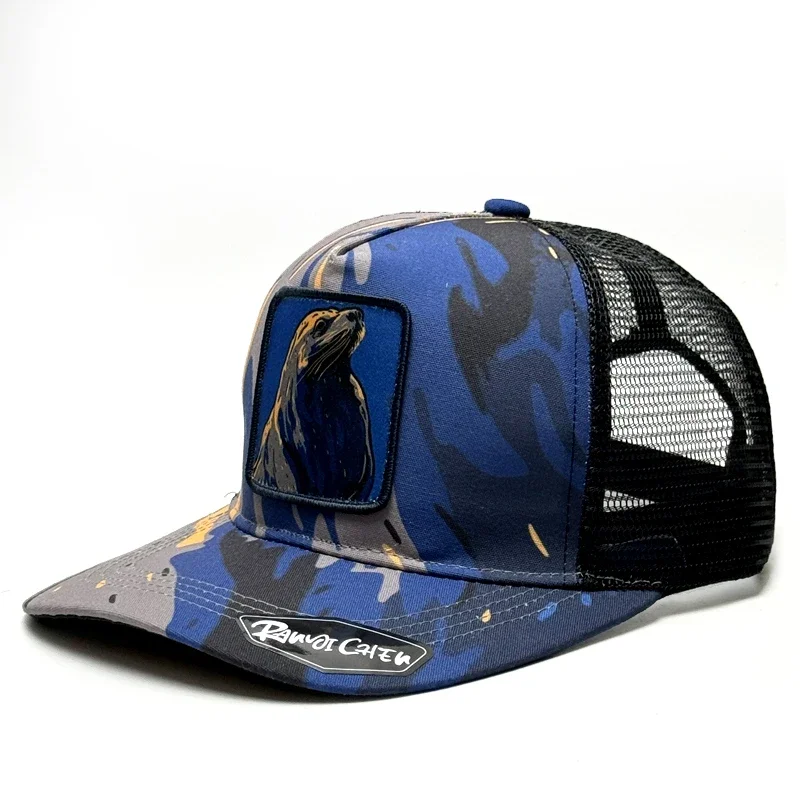 Fashion Trucker Caps Colourful Embroidery Patch Four Seasons Snapback Baseball Cap for Men Women Adjustable Visor Gorras Hombre