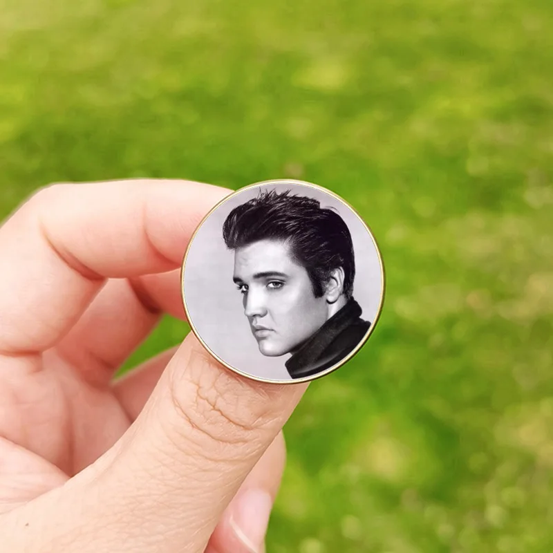 Hot Sale Pop Star Elvis Pin Men Women Backpack Badges Movie Singer Brooches for Fans Friends Hat Decoration Accessories Gift