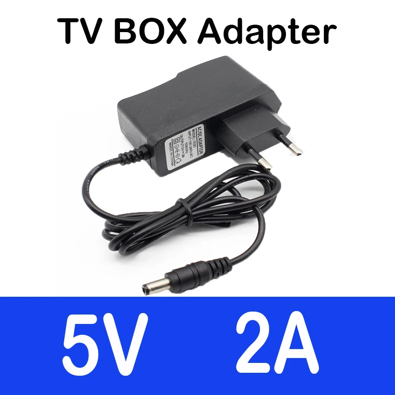 1PCS 5V2A New AC 100V-240V Converter Adapter DC 5V 2A 2000mA Power Supply EU Plug DC For T95 H96 Max X96 Tanix Android TV Box
