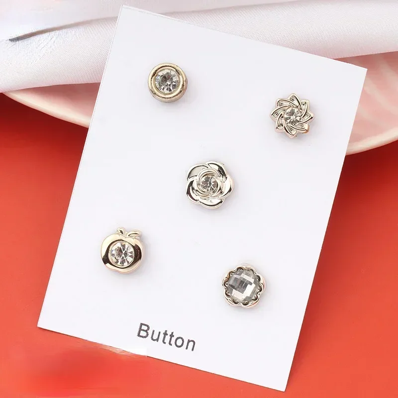 1Set Safe Hijab Pins Metal Pearl Magnet Brooches Buttons Crystal Magne Shawl Shirt Collar Pin Fashion Jewelry Gifts for Women