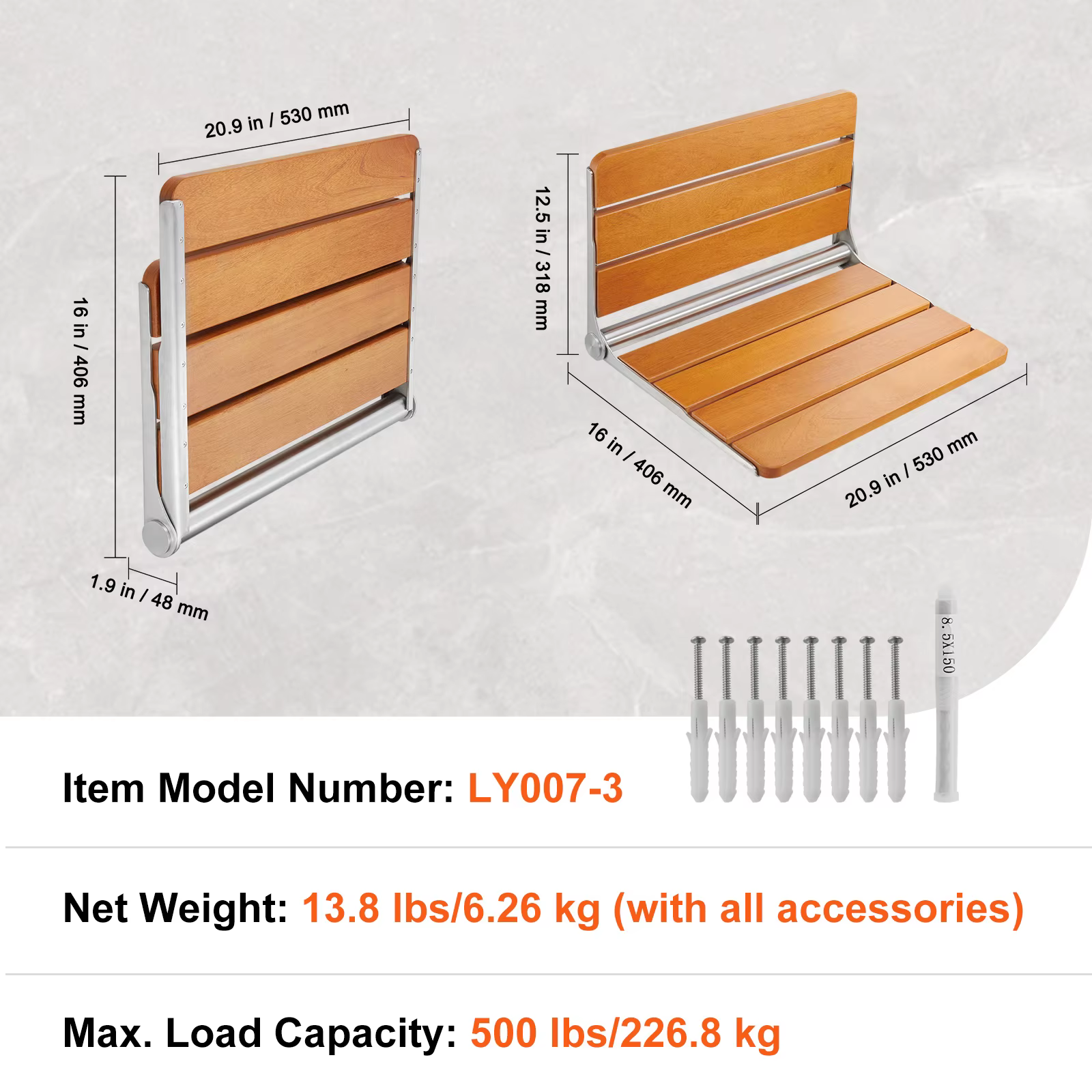 Teak Backrest 20in