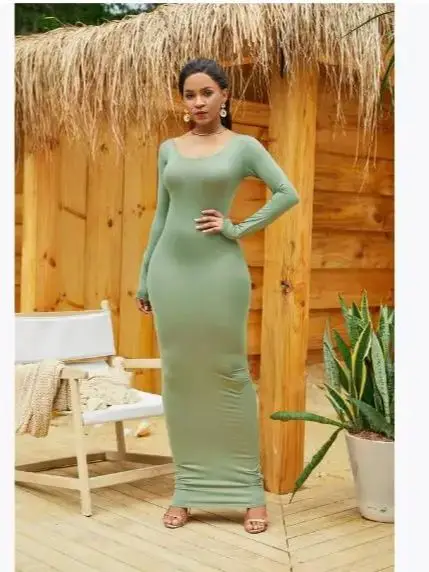 green dress