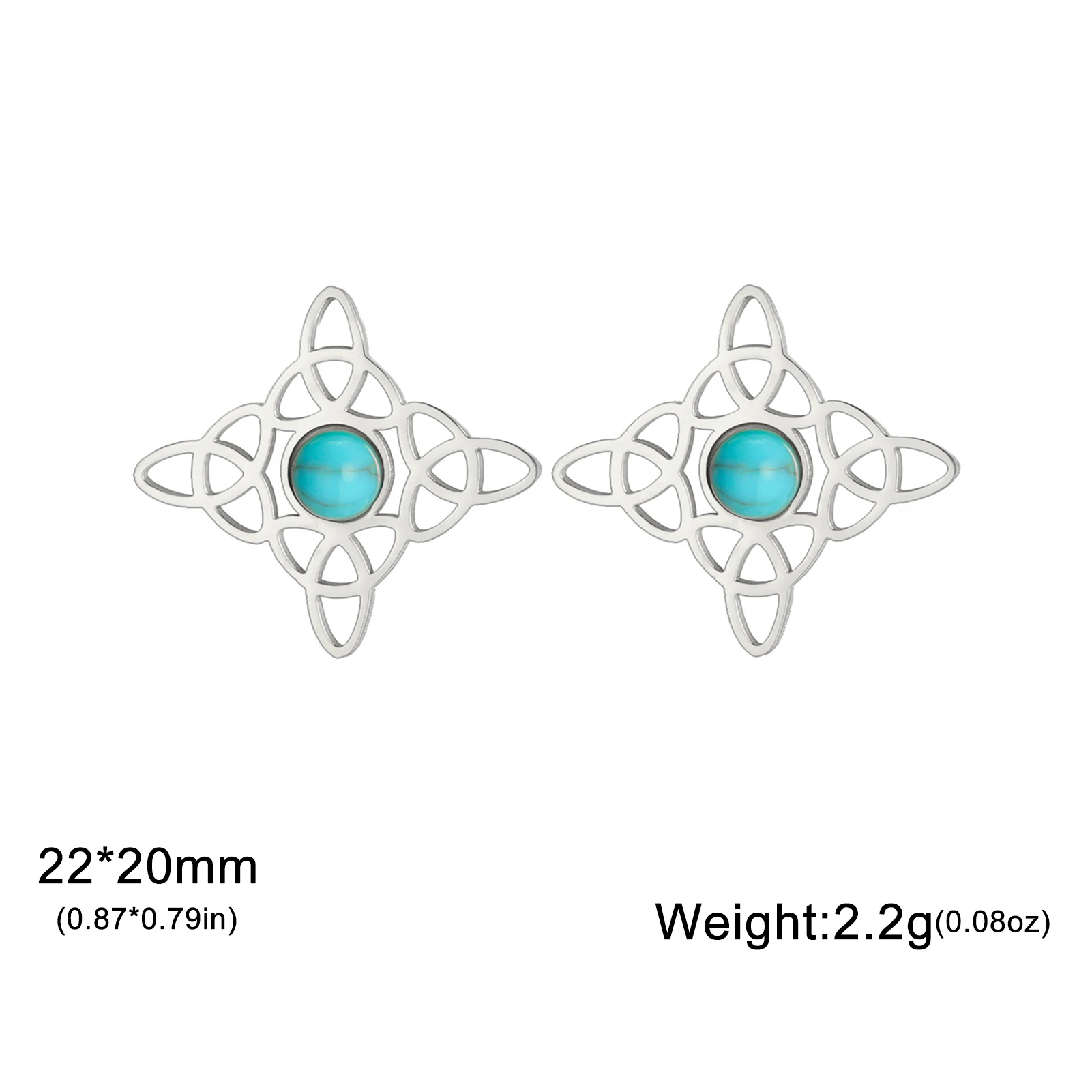 LIKGREAT Celtic Witches Knot Drop Dangle Earrings for Women Stainless Steel Witchcraft Lucky Amulet Stud Jewelry Gift