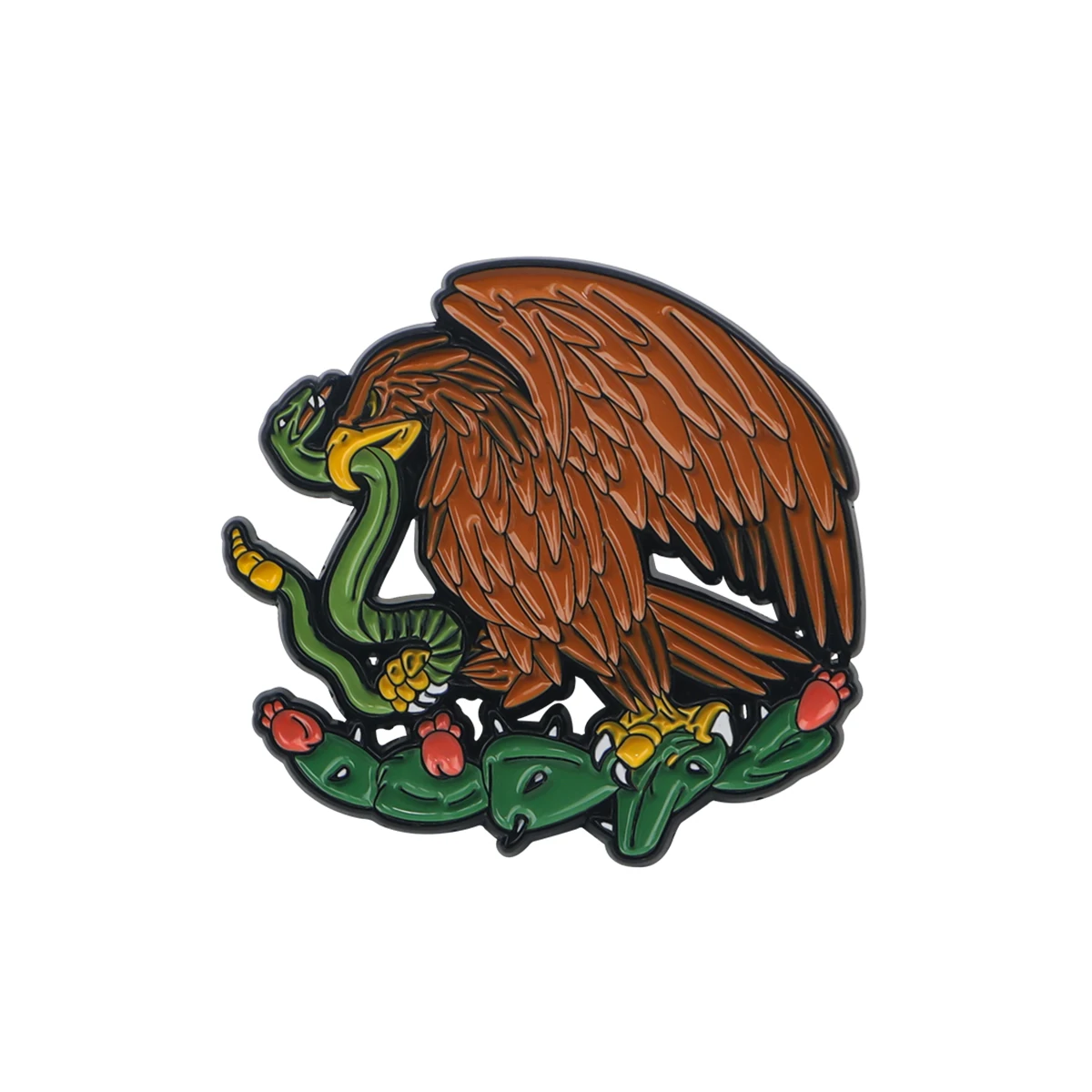 Mexican Eagle Style Enamel Pin Men Women's Brooches Lapel Pins for Backpack Briefcase Metal Badges Jewelry Accessories