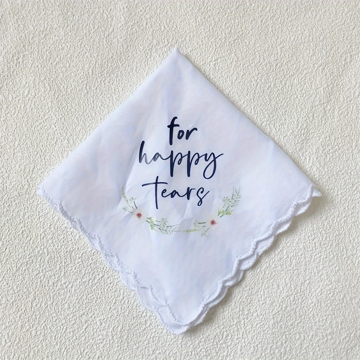 1pcs For Happy Tears Small Handkerchiefs Wedding Items Bridal Shower Creative Gift for the mother in the Wedding