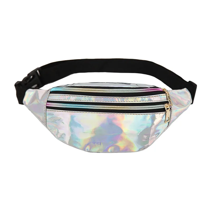 Unisex Outdoor Waist Bag Adjustable Laser Fanny Pack Crossbody Chest Bag For Men And Women Sports Workout Running Waist Packs