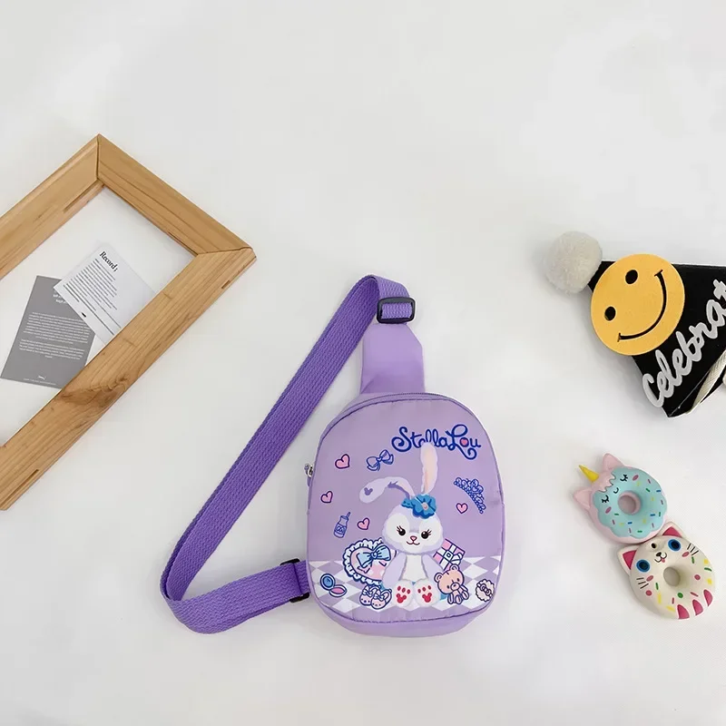 Disney Stitch SpiderMan Children Chest Bag Cartoon Iron Man Boy Girl Cute Mini Outdoor Small Shoulder Bags Kids Zipper Wasit Bag