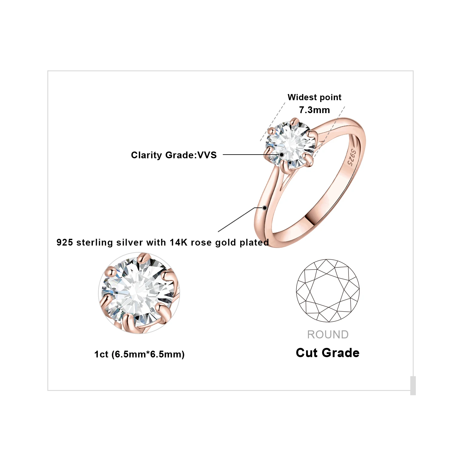 1ct Rose Color