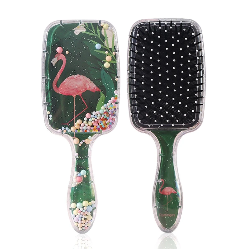 1pc Cartoon Animal Flamingo Unicorn Hair Comb Brush Air Cushion Comb Transparent Massage Comb Detangling Hair Brush for Girls