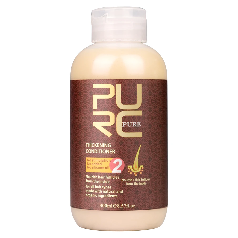 PURC Hair Shampoo Conditioner Ginger Nourishing Root Thickening Scalp Treatment Cleaning Smoothing Hair Care Products 600ml