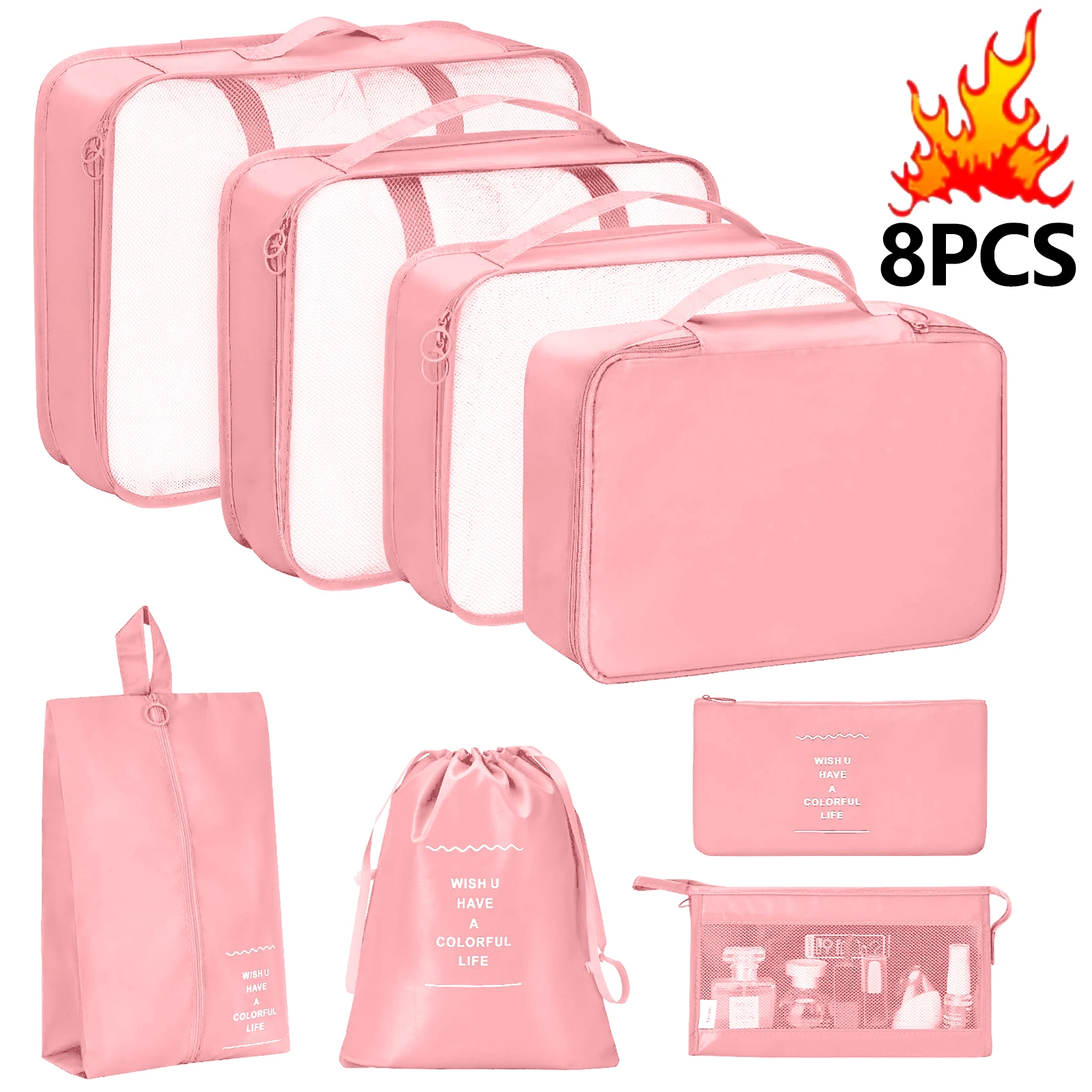 8PCS pink