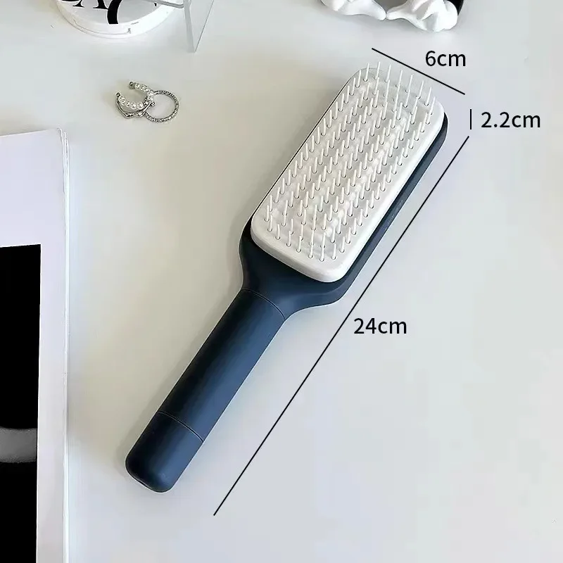 1/2/4PCS Spinning Hair Comb Retractable Massage Comb Air Cushion Airbag Comb One Touch Cleaning Anti-Static Hair Smoothing Comb