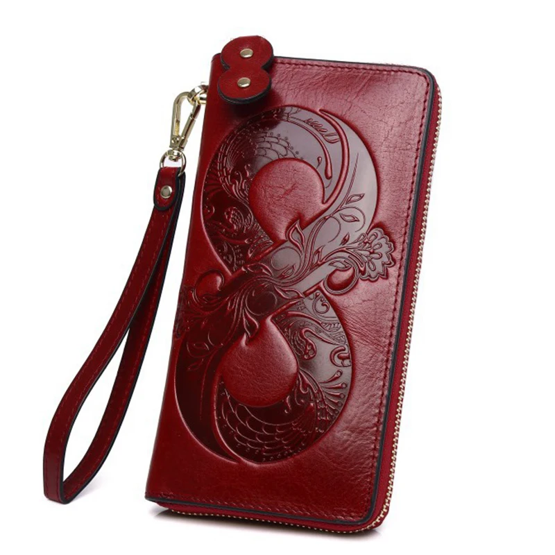 wine red wallet