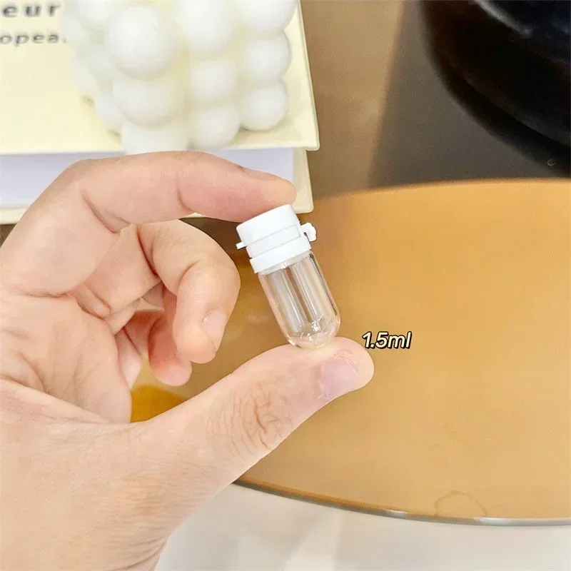 5/10/20Pcs 1.5/5ml Tear Off Mini Glass Bottles for Makeup Remover Essential Oil Essence Skin Care Portable Travel Kit Sample Jar