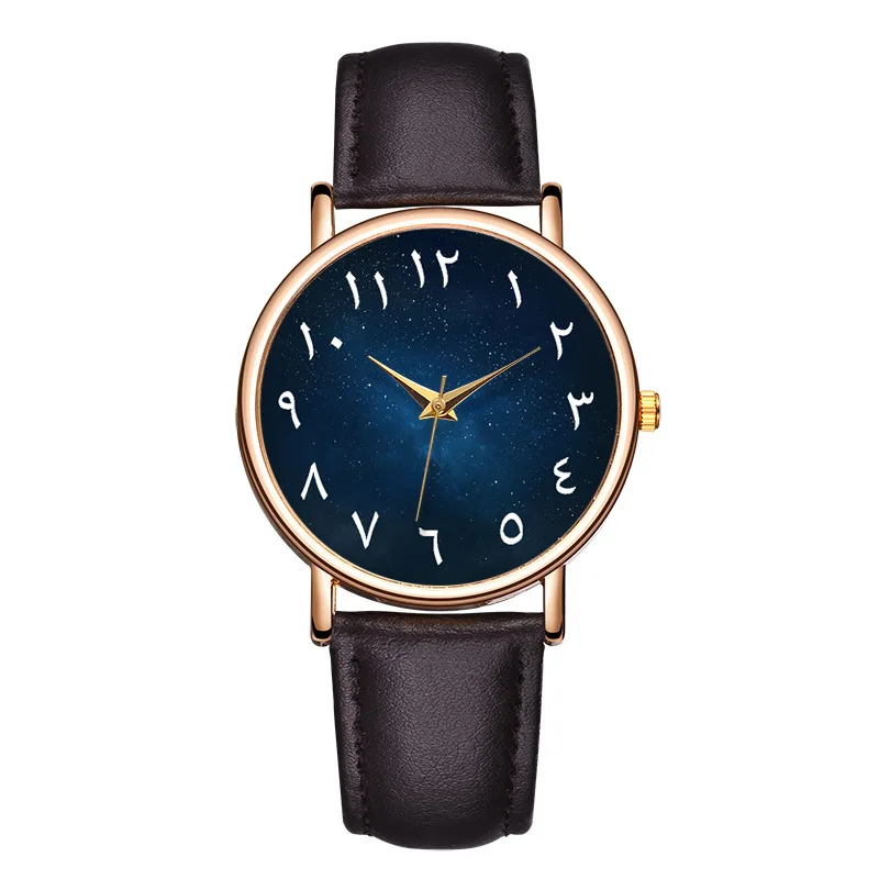Fashion Mens Watches Simple Arabic Numerals Dial Men's Wrist Watch Casual Sport Leather Band Men Quartz Clock Erkek Kol Saati