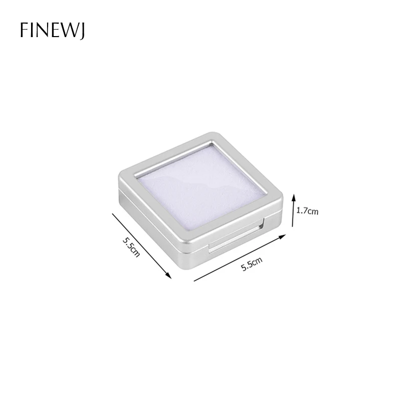 Transparent Glass Top Lid Gem Jar Box Jewelry Gem Display Storage Show Case Tool Pendant Loose Diamond Gemstone Holder Container
