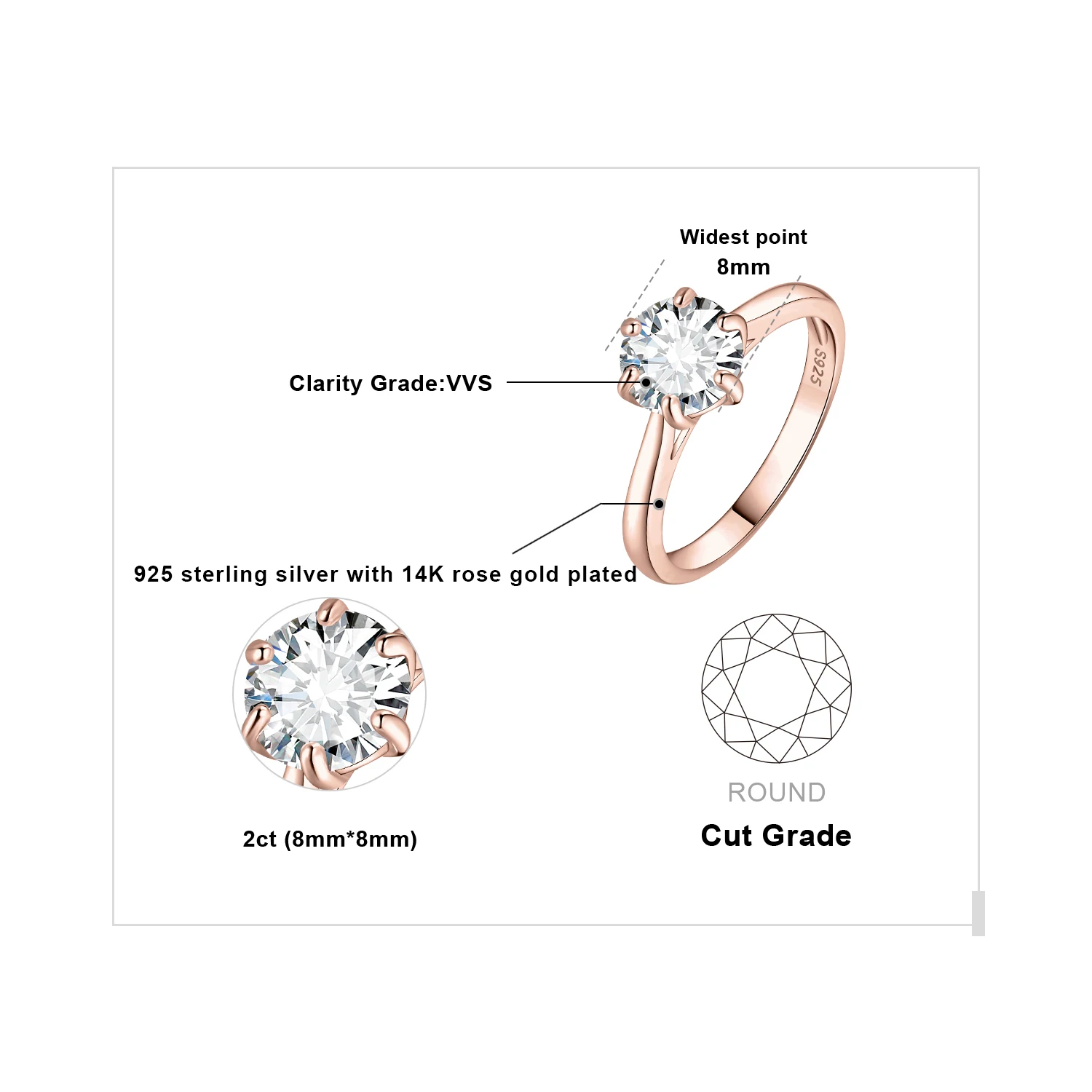 2ct Rose Color