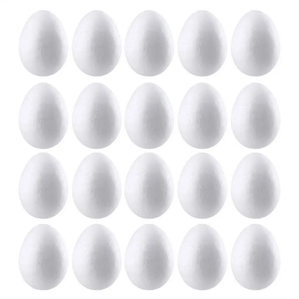 20Pcs/Bag Soft Kids Foam Egg Anti-deform Practical Soft Compact DIY Easter Kids Foam Egg