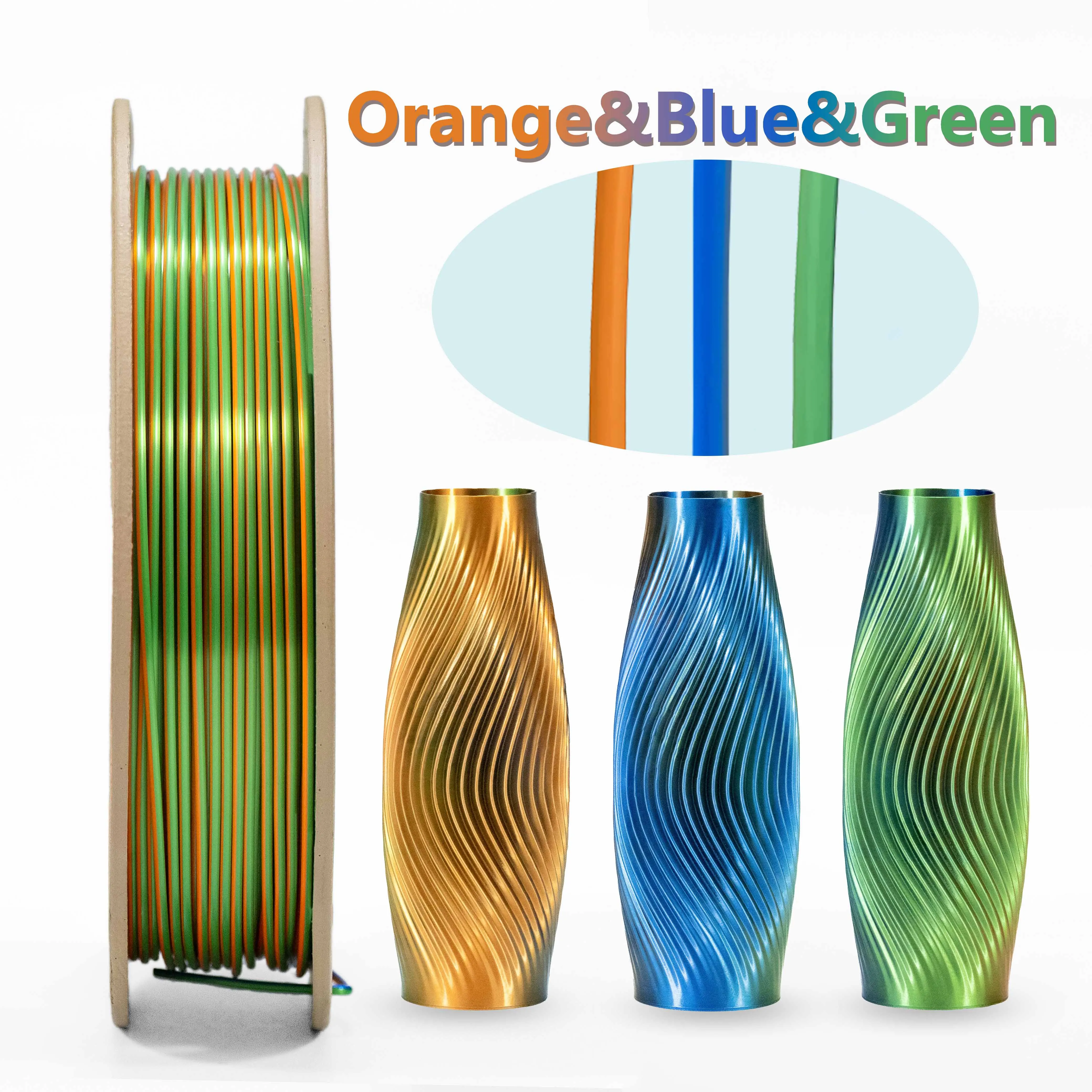 orange blue green