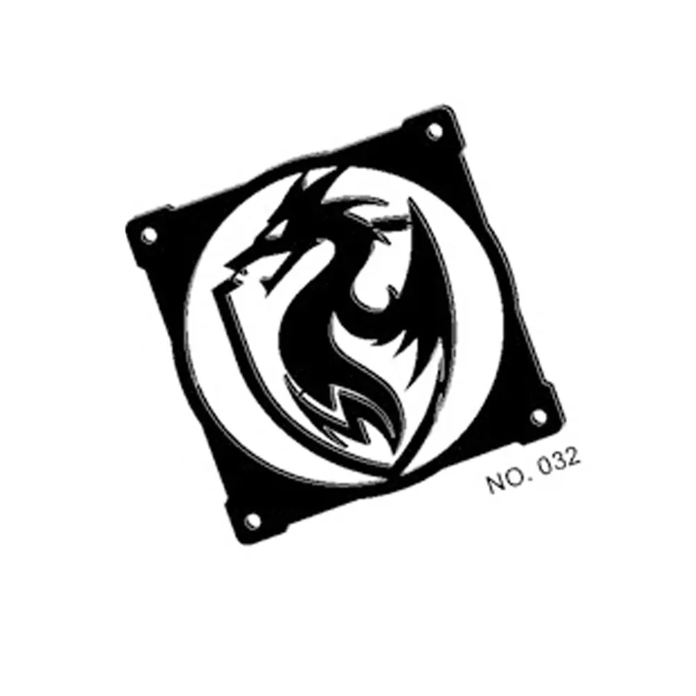 12x12cm Dragon Pattern Fashion Acrylic Cooling Fan RGB Cover Computer DIY Cpu Cooler Cpus Cooling Radiator PC Dust Filter