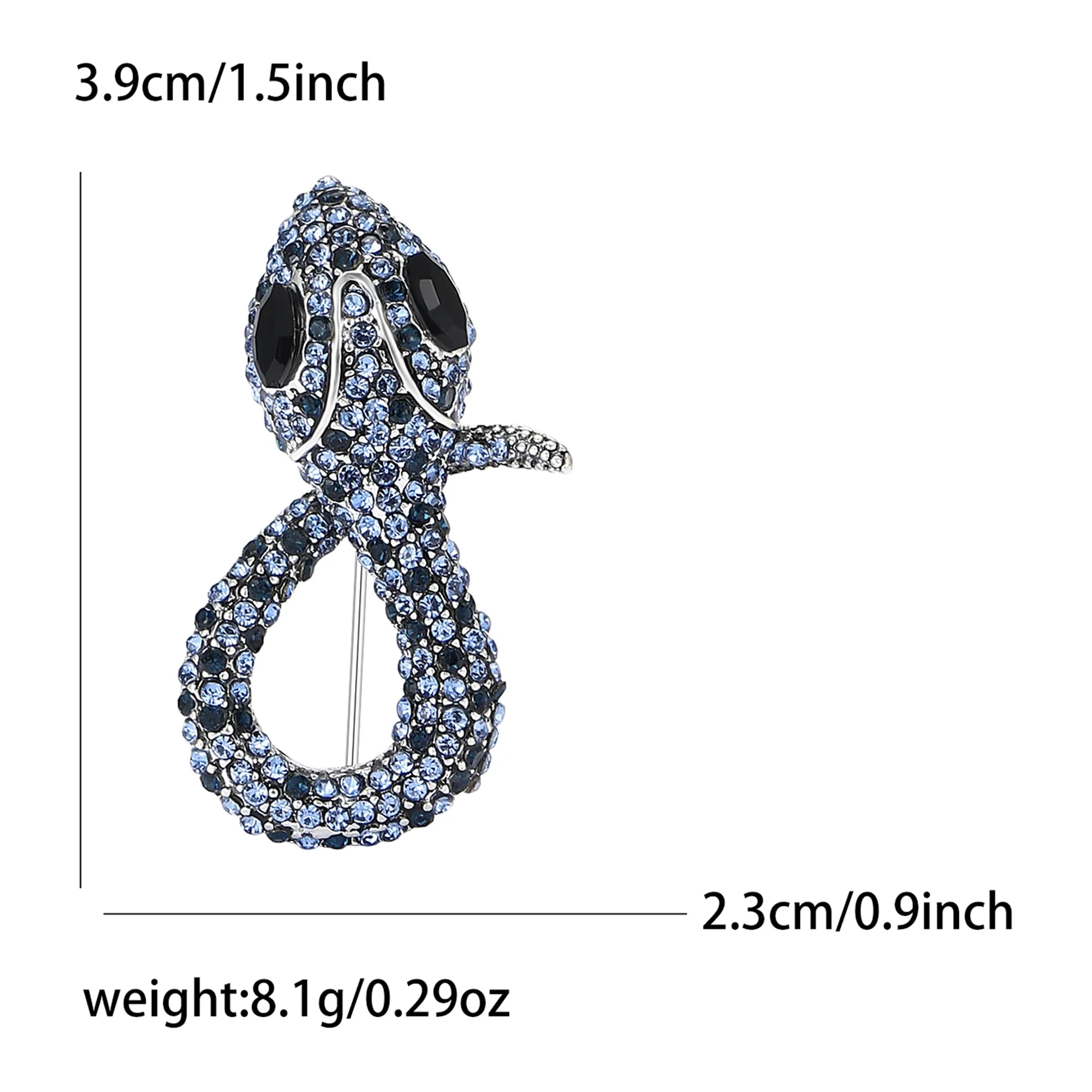 Stylish Rhinestone Snake Brooches for Women Unisex Enamel Zodiac Animal Pins Event Party Backpack Decoration Clothes Accessories