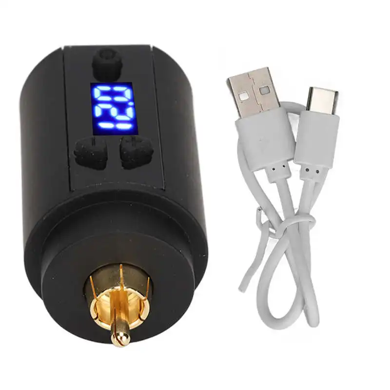 1500mAh Cordless Tattoo Power Supply Kits Tattoo Pen Battery Set Interface LED Digital Display for Tattoo Machine Pen