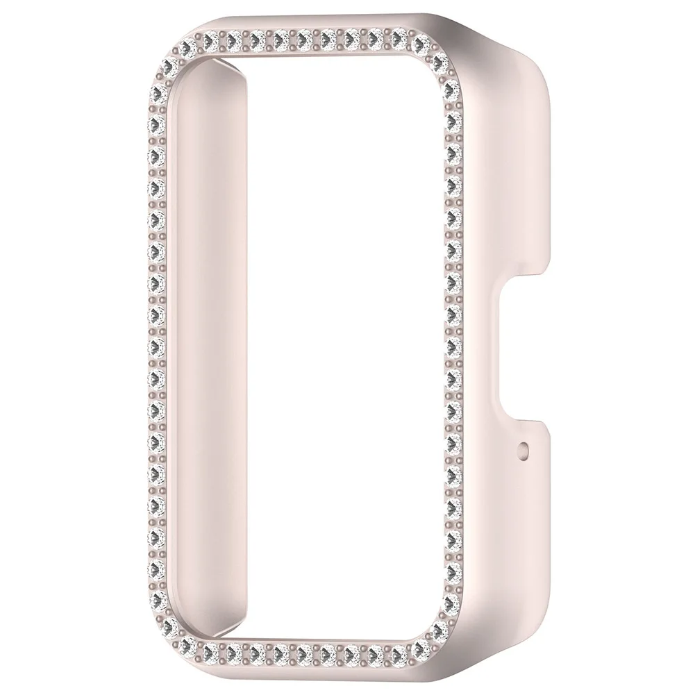 PC Diamond Inlaid Case Watch Half Cover Case Dustproof Smartwatch Protective Shell Anti-Scratch for Samsung Galaxy Fit 3
