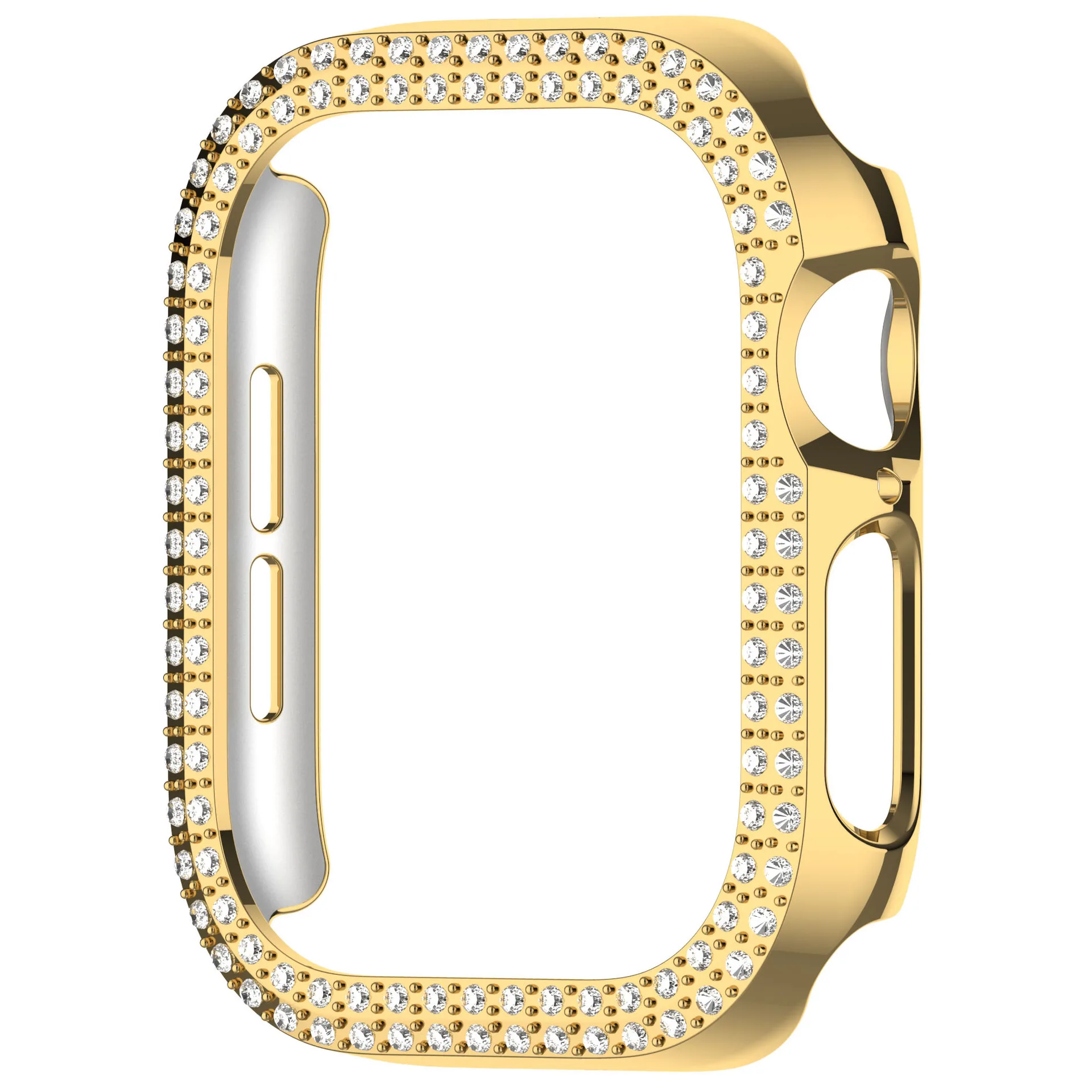 Bling Case No Screen Cover for Apple Watch Series 10 46mm 42mm PC Diamond Crystal Bumper Protector Cover for iWatch S10 42/46mm