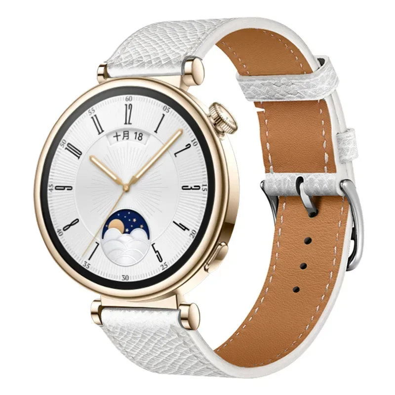 18mm Slim Leather Bracelet for Huawei Watch GT 4 5 41mm Womens Correa Strap for Huawei Watch GT5 Pro 42mm Artificial leather