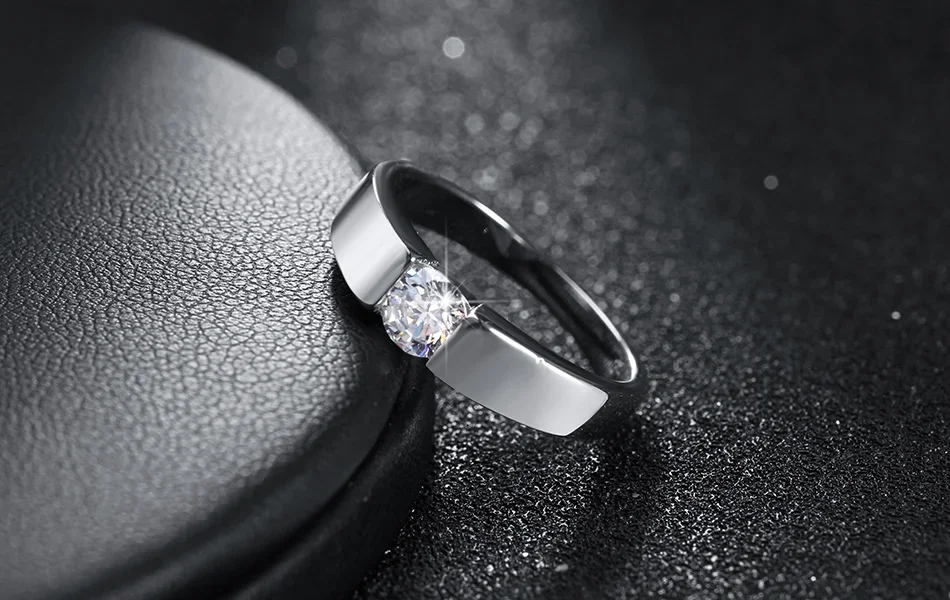 925 Sterling Silver Shining crystal moissanite Rings For Men's size 7/8/9 Fashion Party Gifts engagement wedding fine Jewelry