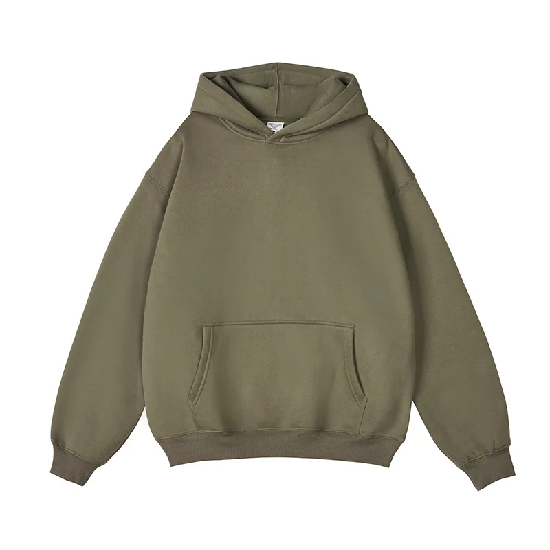 Grey green hooded