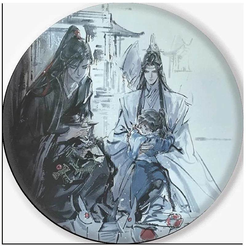 New 58mm Lan Zhan Wei Wuxian Brooch Pin Anime Mo Dao Zu Shi Brooches Cosplay Badge Accessories for Clothes Backpack Jewelry Gift