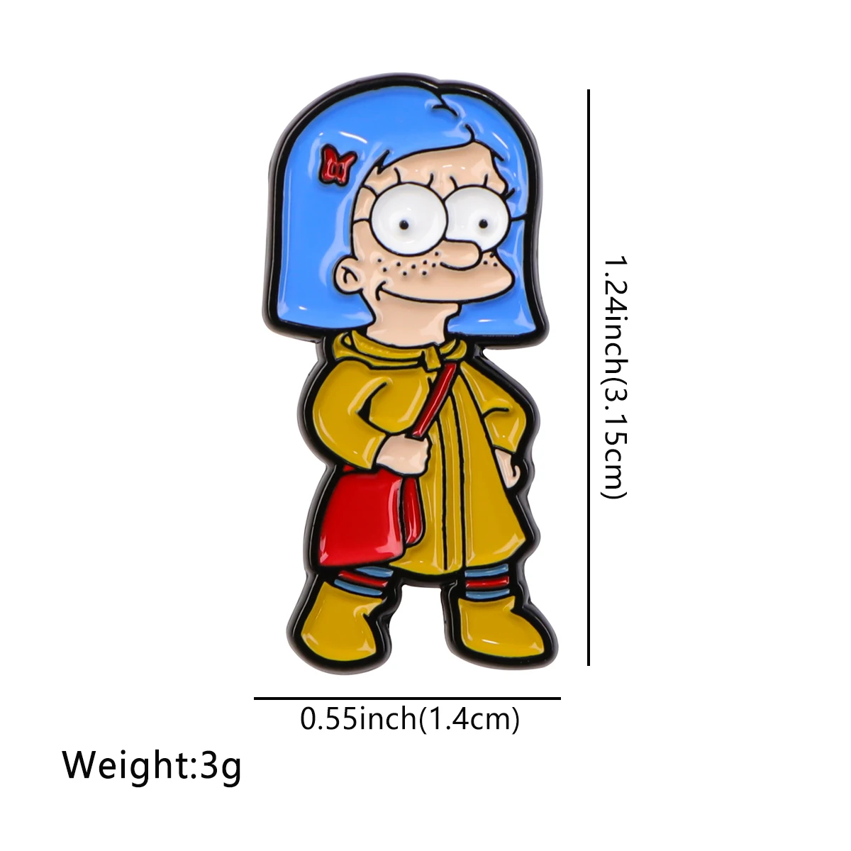 Horror Cartoon Girl Enamel Pin Badges on Backpack Brooches for Women Men Lapel Pins Halloween Jewelry Cosplay Accessories