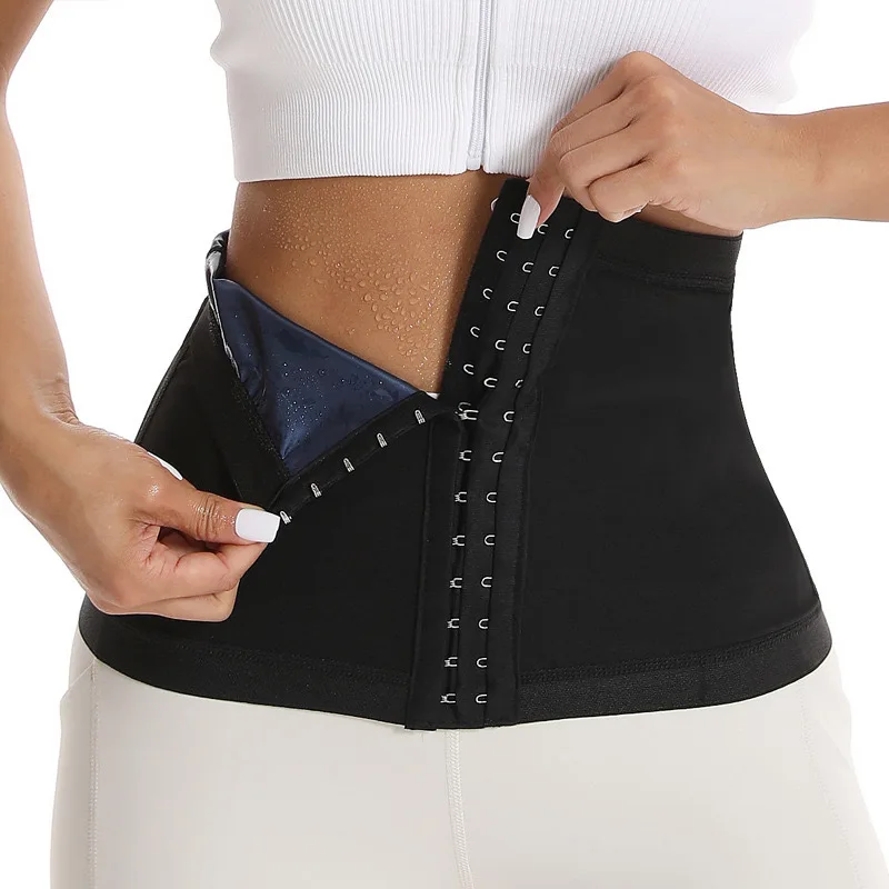 Women Shapewear Sauna Sweat Slimming Belt Weight Lose Belly Flat Sheath Fat Burner Waist Trainer Tummy Control Waist Shaper
