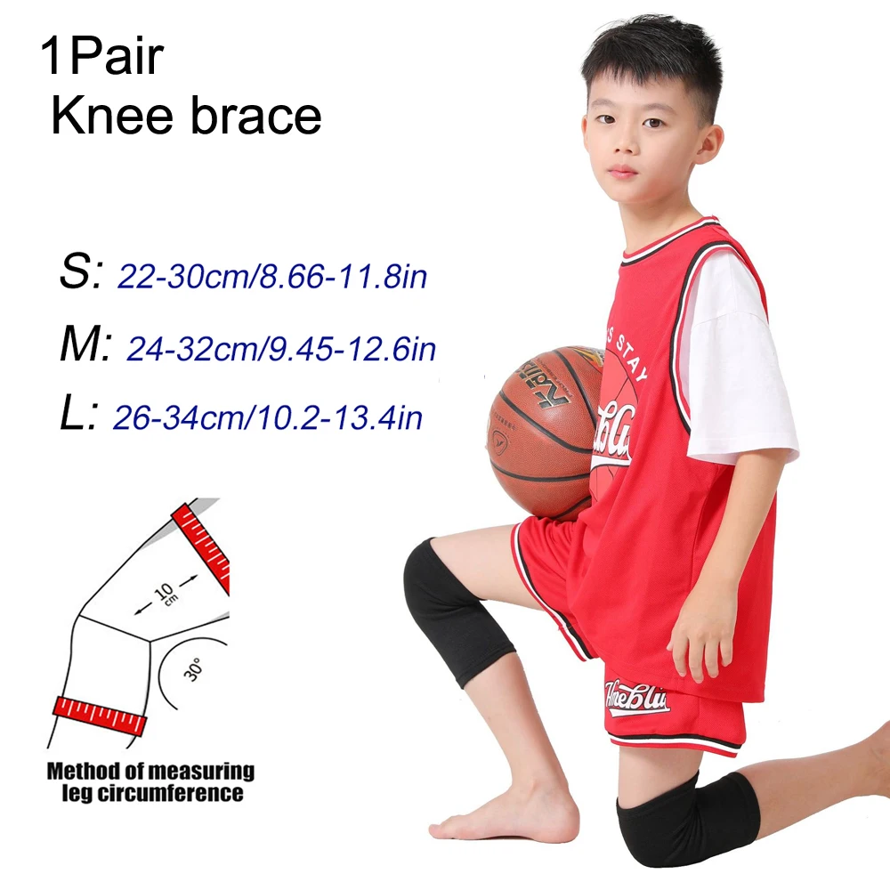 1Pair Elbow Brace for Kids Child Bamboo Charcoal Elbow Sleeve  Knee Brace Child Knee Pads for Volleyball,Baseball,Basketball