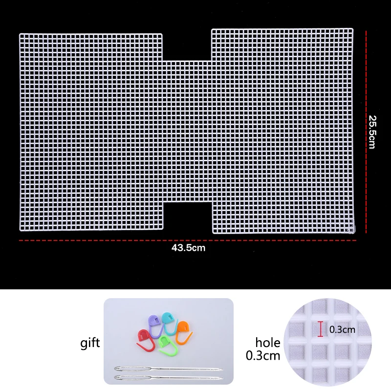 Knitting Accessories & Weaving Plastic Mesh Sheet With Ribbon/Wool/Yarn DIY Bag Accessories Easy Knit Helper With Sewing Needle