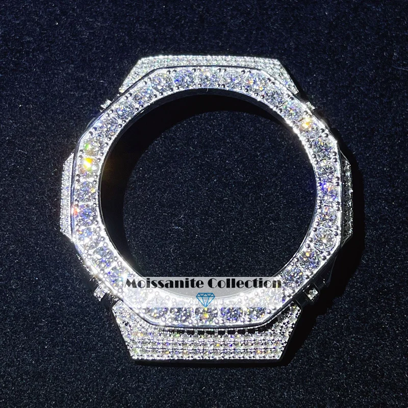 G Shock Custom Made Hip Hop Iced Out Moissanite Diamond Watch Bezel For GA 2100