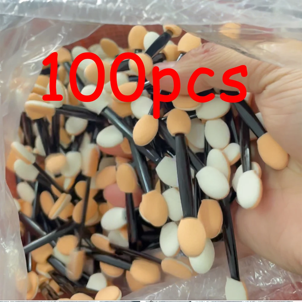 10/30/50/100Pcs Nail Art Brush Double Sided Chrome Nail Powder Applicator Sponge Sticks Nail Supplies Equipment Coloring Tools