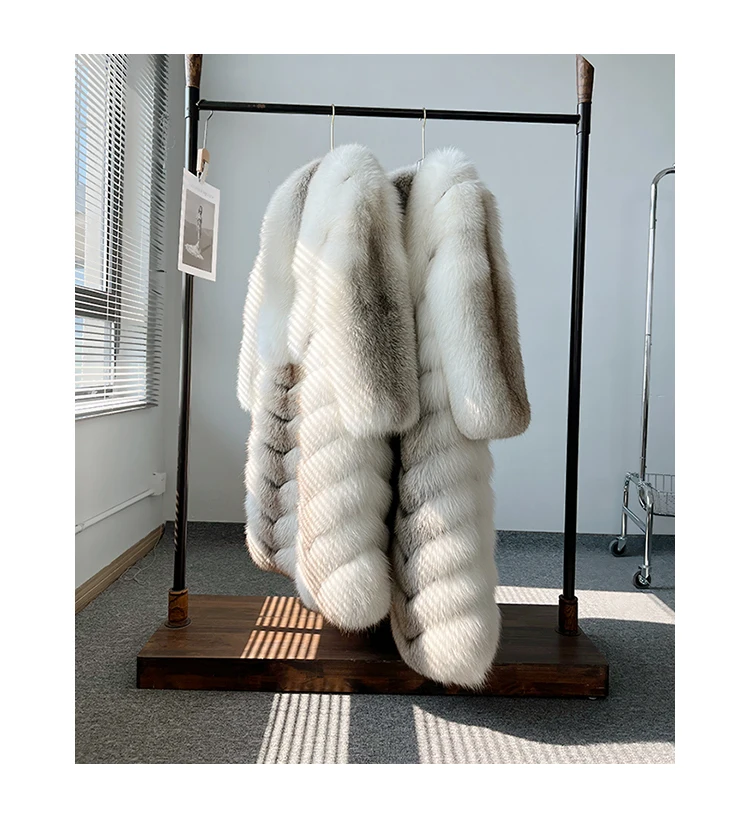 Fangtai2024 Autumn and Winter New Style Natural Real Fox Fur Coat Women Warm And Luxurious Long Style Jacket For Women Plus Size