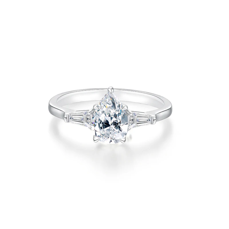ATTAGEMS D Color 1.5CT Moissanite Ring for Women Real s925 Silver Gold Plated Bridal set for Wedding Engagement Fine Jewelry