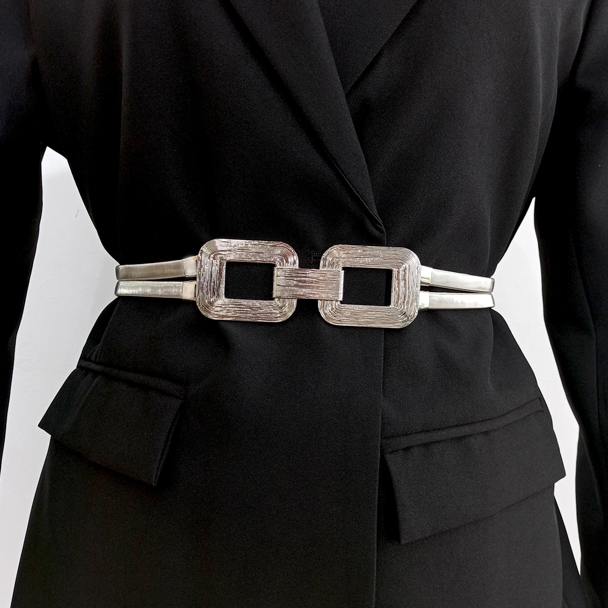 silver chain belt