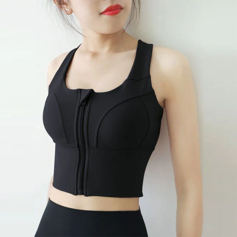 Tops Tees Sports Bra with Chest Support Waist Protection Front Buckle Abdominal Tightening Women Tanks & Camis B3210