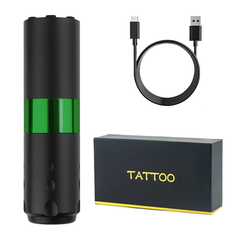 Tattoo Kit T-Rex-Wireless Tattoo Machine Kit, Permanent Makeup Tattoo Machine, 4mm Stroke 1800mAh Battery Tattoo Pen Kit