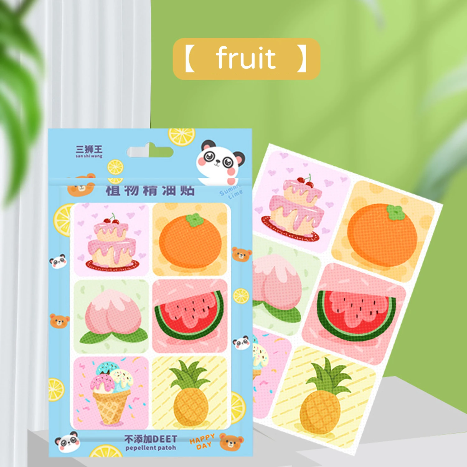 36Pcs one bag, plant formula summer cartoon anti-mosquito sticker, suitable for pregnant women, babies and children