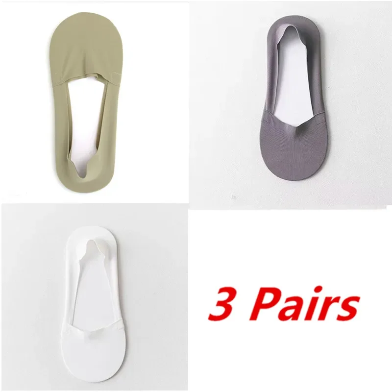 3 Pairs Women Socks High Quality Matching Casual Socks Summer Thin Cotton Bottom Non-slip Invisible Low Short Socks Breathable