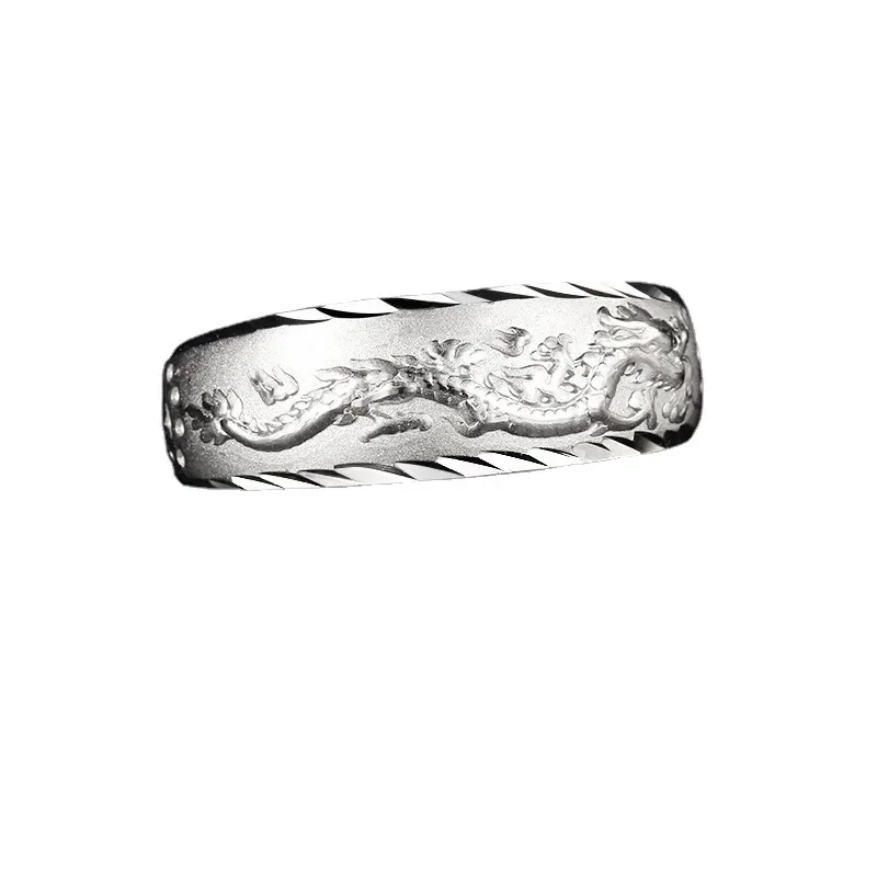 14k Gold Plated Suspended Carved Dragon Ring Ornaments Tail Ring for Male Bling Powerful Fashion Ring Jewelry Adjustable Opening
