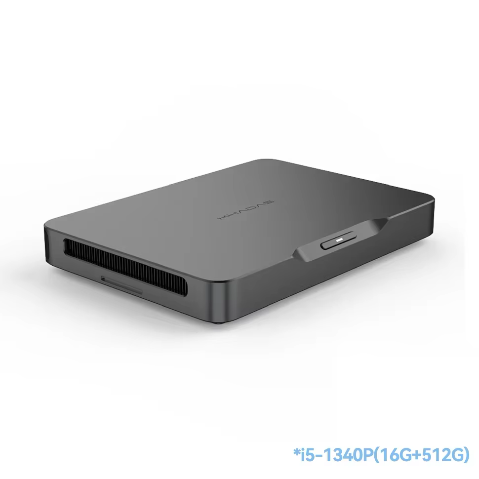 Khadas Mind 1 Mini PC, Intel Core i7-1360P 5.0GHz Micro Desktop Computer with 5.55Wh Standby Battery, 32GB+1TB WiFi 6E, BT5.3