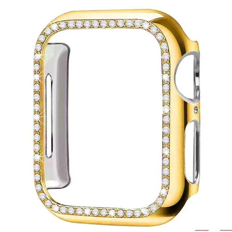 Diamond Case for Apple Watch Ultra 2 49mm 44 45mm 41mm 38mm Shiny Frame for Apple Watch Series 9 8 7 6 5 4 3 SE Protective Cover