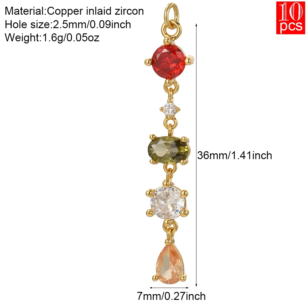 10pcs lot Cute Heart Star 10pcs Charms for Jewelry Making Supplies Gold Color Cross Dijes Diy Earrings Necklace Dijes wholesale